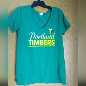 Portland Timbers vneck Green Womens SZ XL new
